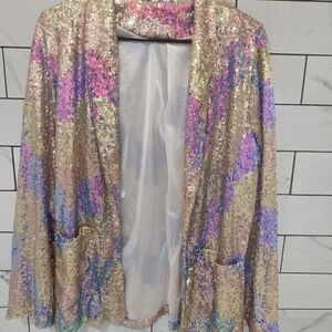 Multicolor Sequin Blazer